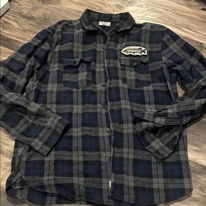 Pendleton Navy and Charcoal Plaid Shirt